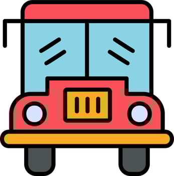 School Bus Vector Icon