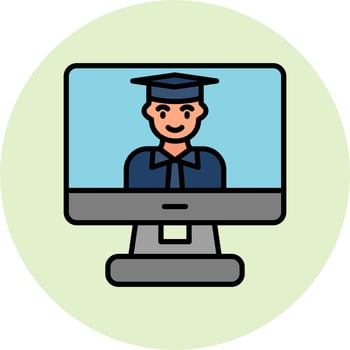 Online Learning Vector Icon