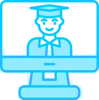 Online Learning Vector Icon