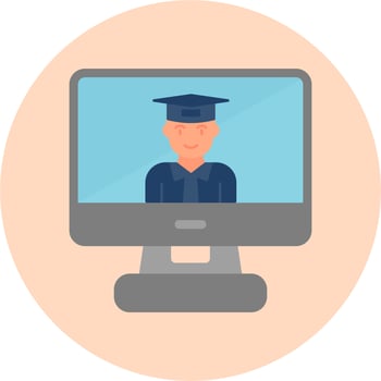 Online Learning Vector Icon