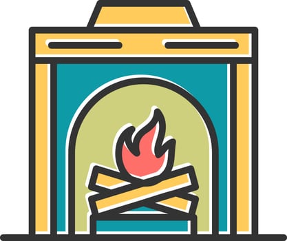 Fireplace Vector Icon