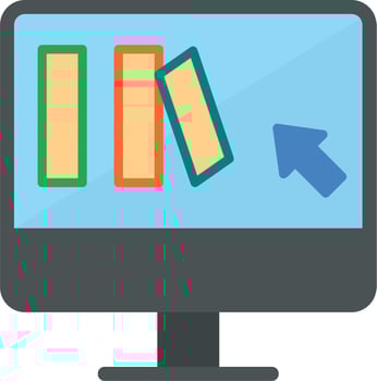 Online Book purchase Vector Icon