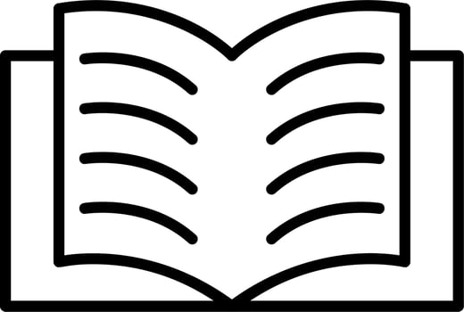 Open Book Vector Icon
