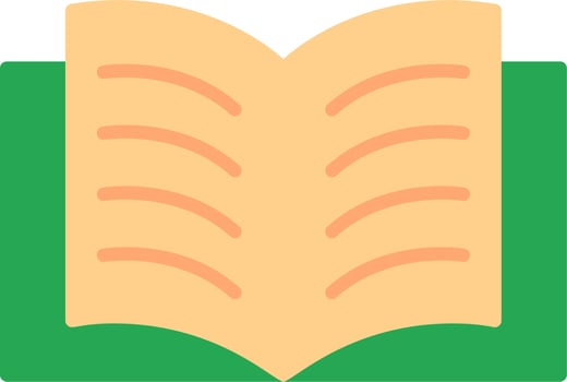 Open Book Vector Icon