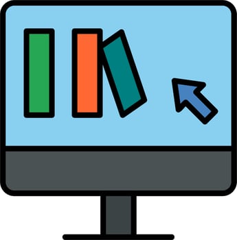 Online Book purchase Vector Icon
