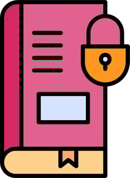 Secure Book Vector Icon