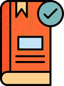 Book Check Mark Vector Icon
