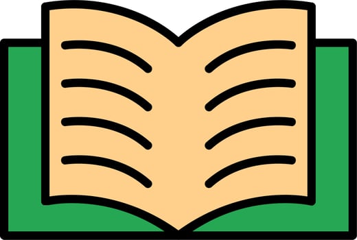 Open Book Vector Icon