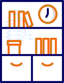 Bookshelf Vector Icon