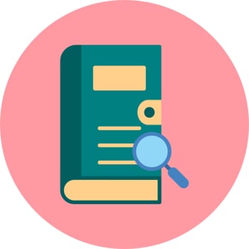 Search Book Vector Icon