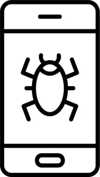 Mobile Virus Vector Icon