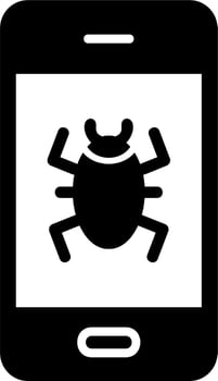 Mobile Virus Vector Icon