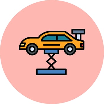 Car Lifting Vector Icon