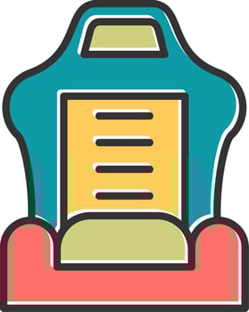 Car Seat Vector Icon