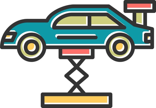 Car Lifting Vector Icon