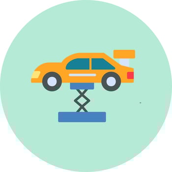 Car Lifting Vector Icon