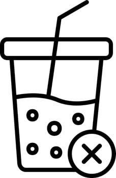 No Soft Drink Vector Icon