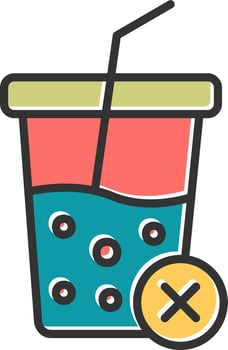 No Soft Drink Vector Icon