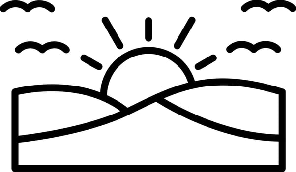 Sunset vector icon