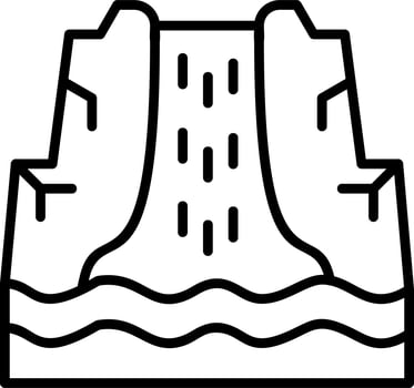 Waterfall vector icon