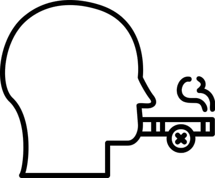 No Smoking concept vector icon
