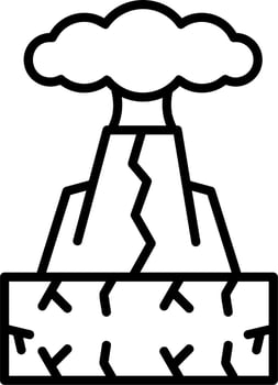 Volcano vector icon