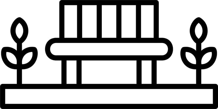 Park Bench vector icon