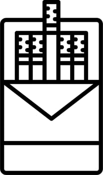 Cigarette pack vector icon