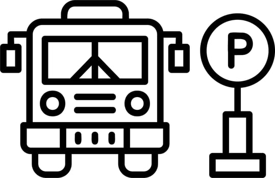 Bus Parking vector icon