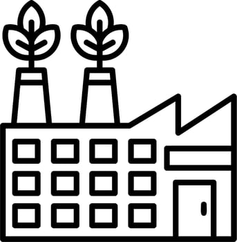 Eco Factory vector icon