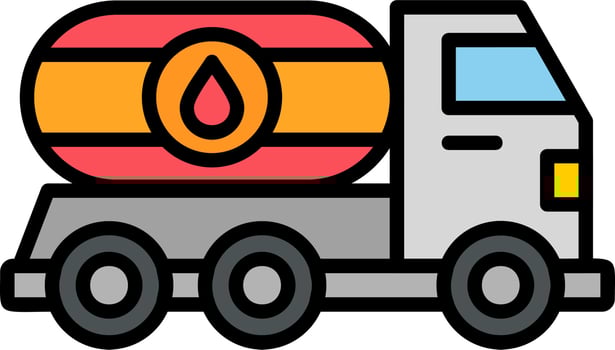 Oil Truck Vector Icon