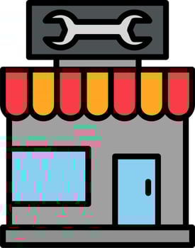 Car Repair Shop Vector Icon