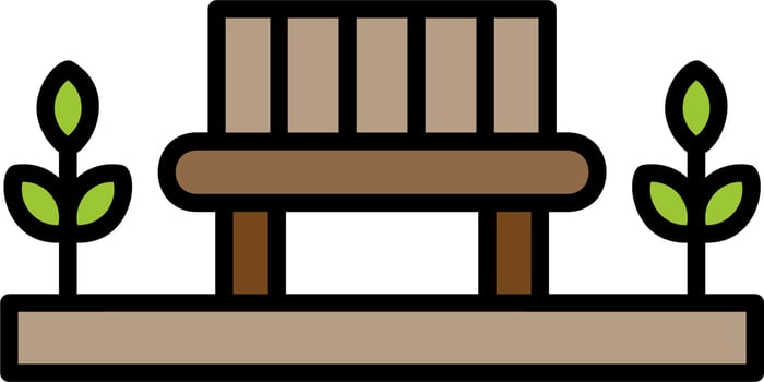 Park Bench Vector Icon