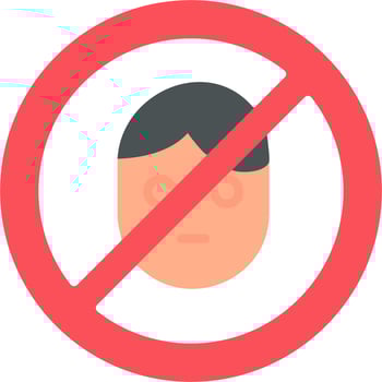 No Stalking Vector Icon