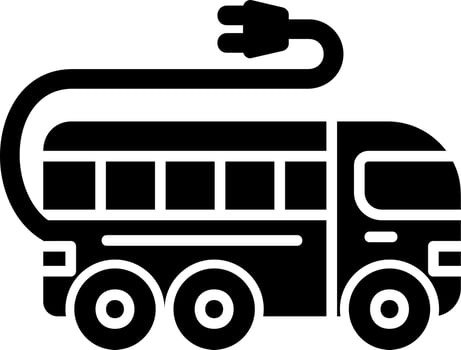 Electric Bus Vector Icon