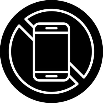 No Mobile Phone Vector Icon