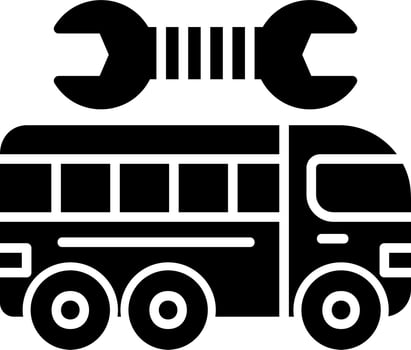 Repairing Bus Vector Icon