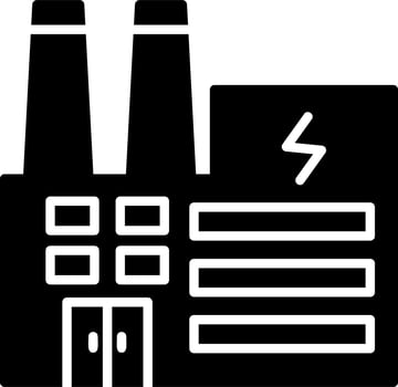 Electric Factory Vector Icon