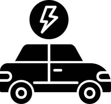 Electric Car Vector Icon