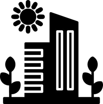 Green City Vector Icon