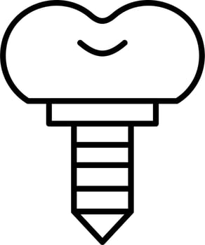 Dental Implant Vector Icon