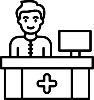 Receptionist Vector Icon