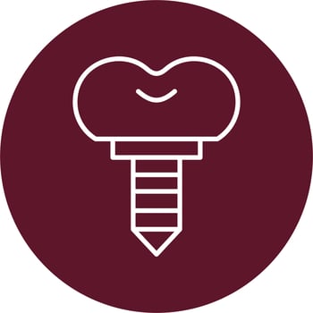 Dental Implant Vector Icon