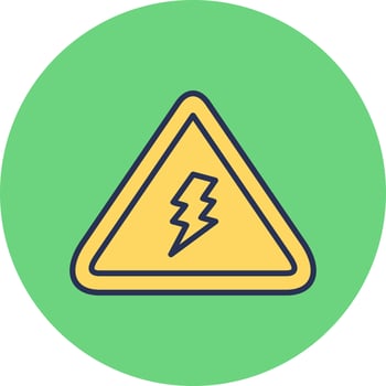 Electrical Danger Sign Vector Icon