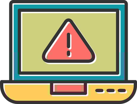 laptop Virus Vector Icon