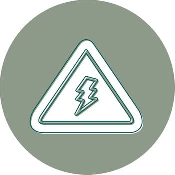 Electrical Danger Sign Vector Icon