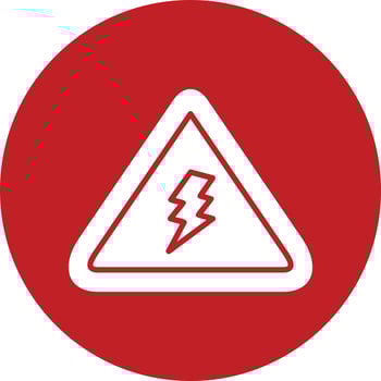 Electrical Danger Sign Vector Icon
