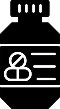 Pills Bottle Vector Icon
