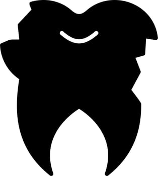 Broken Tooth Vector Icon