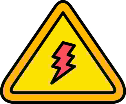 Electrical Danger Sign Vector Icon